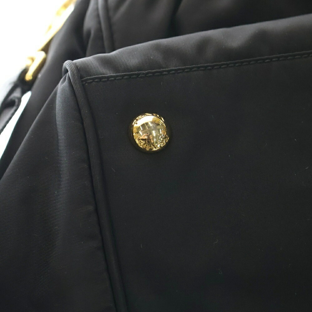 Prada Shoulder Nylon Black Bag RED Handbag - Picture 6 of 6